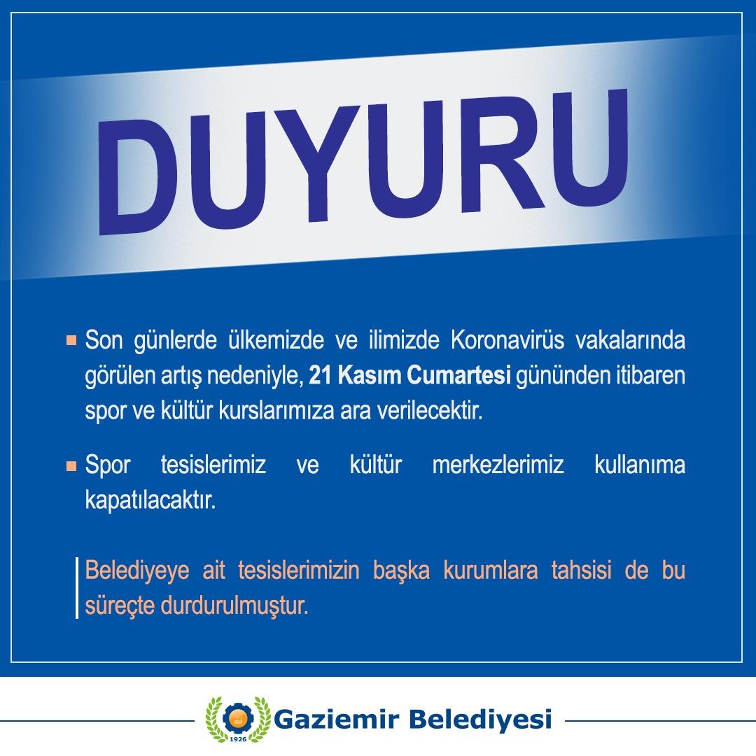 GAZİEMİR BELEDİYESİNDEN SALGINA KARŞI EK TEDBİRLER