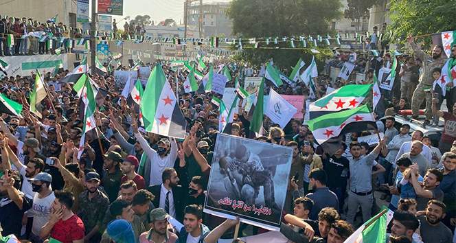 Suriye’de Esad ve seçimler protesto edildi
