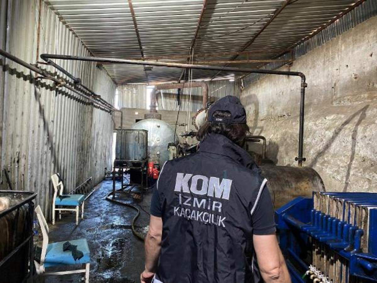 İzmir de 16 bin 600 litre kaçak mazot ele geçirildi