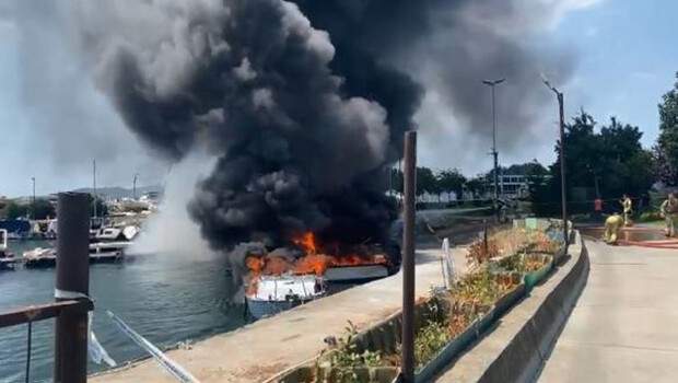 Son dakika: İstanbul Maltepe’de 9 tekne yandı!