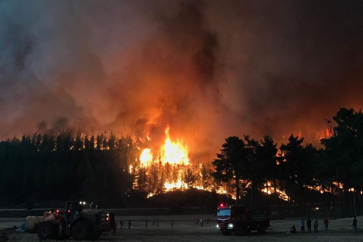 Kavaklıdere yangınında da köyler tahliye edilmeye başlandı