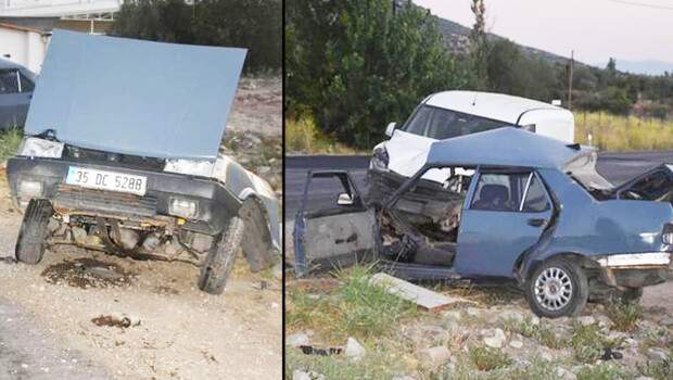 Kazada otomobil ikiye bölündü: İki kişi hayatını kaybetti