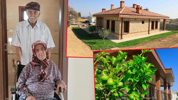 Ölümden dönen yaşlı çiftin, örnek proje olan yangına dayanıklı evi 15 günde bitti