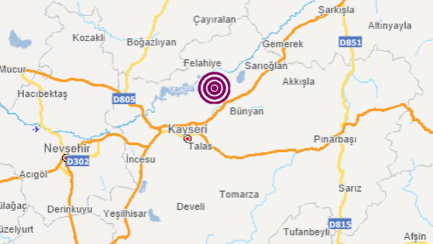 Son dakika… Kayseri’de 4.1 büyüklüğünde deprem