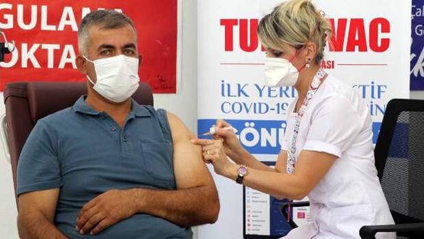 Turkovac’ın Faz 3 aşamasında ilk dozu, aşının üretildiği ERÜ’de de uygulanıyor