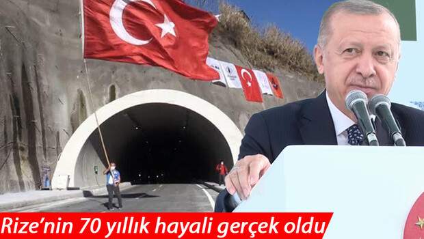 Salarha Tüneli açıldı…. Cumhurbaşkanı Erdoğan: 30 dakikalık yol 5 dakikaya düşüyor
