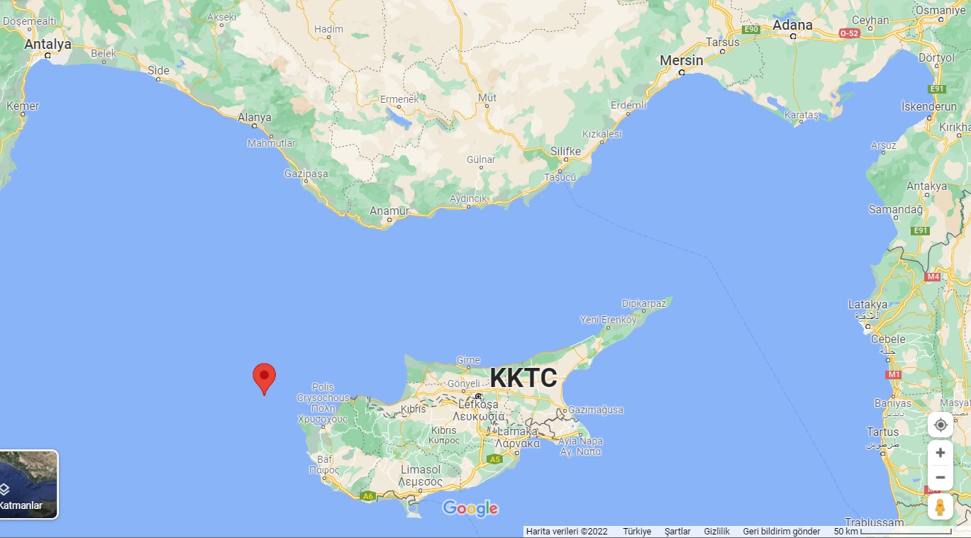 Antalya açıklarında 4.3 büyüklüğünde deprem