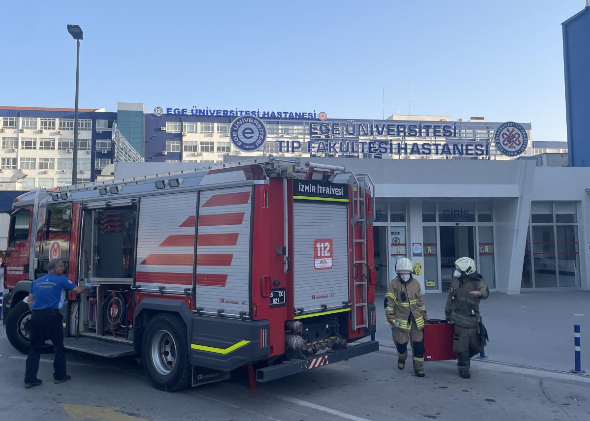Ege Üniversitesi Hastanesi mamografi odasında çıkan yangın söndürüldü – Haberler