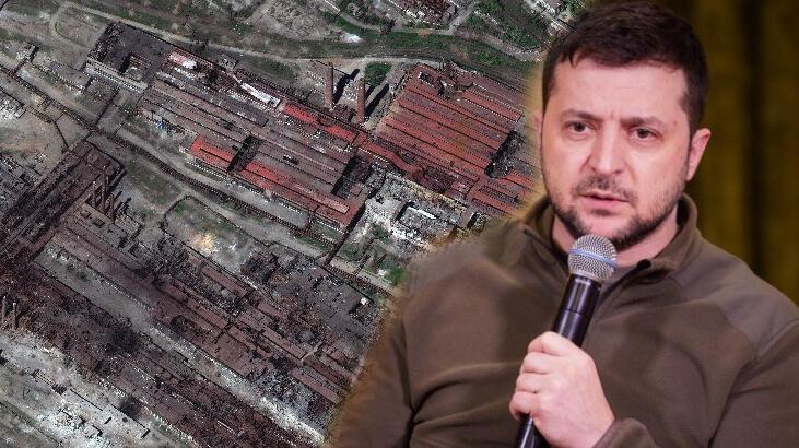 Zelenskiy Azovstal fabrikasındaki sıcak gelişmeyi duyurdu! Tahliye edildiler