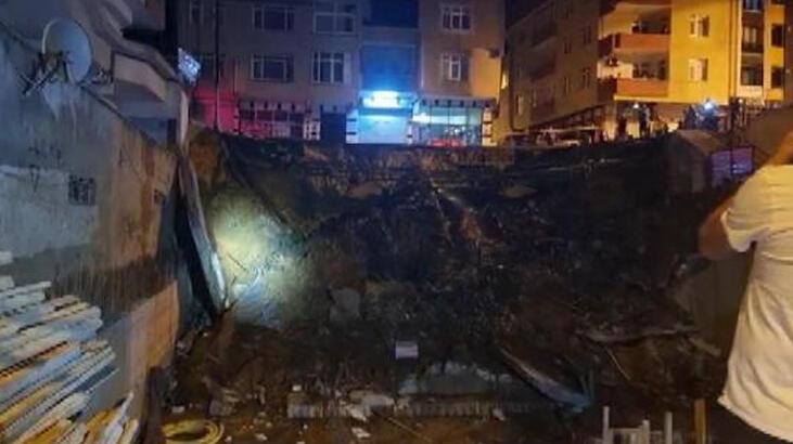 Üsküdar’da istinat duvarı çöktü! Çevredeki binalar tahliye edildi