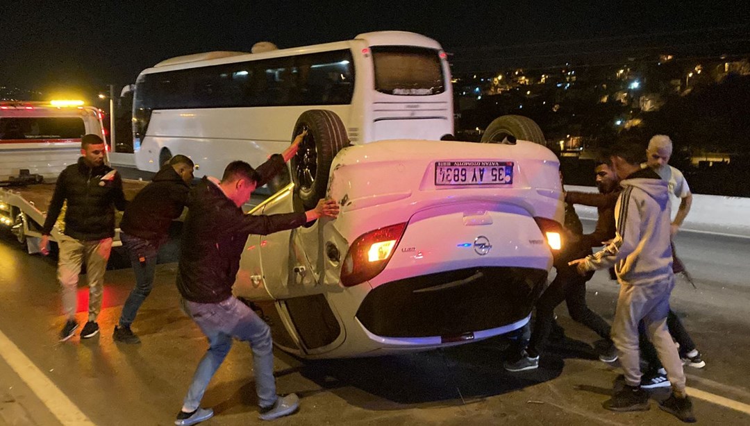 Alkollü sürücü aracıyla takla attı