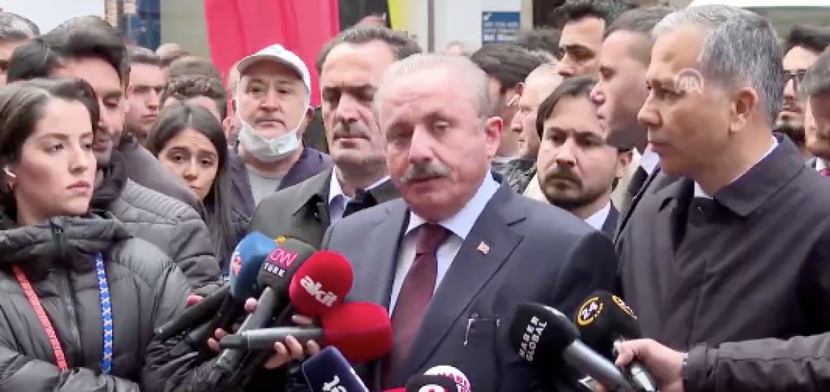 Mustafa Şentop Taksim’deki olay yerinde