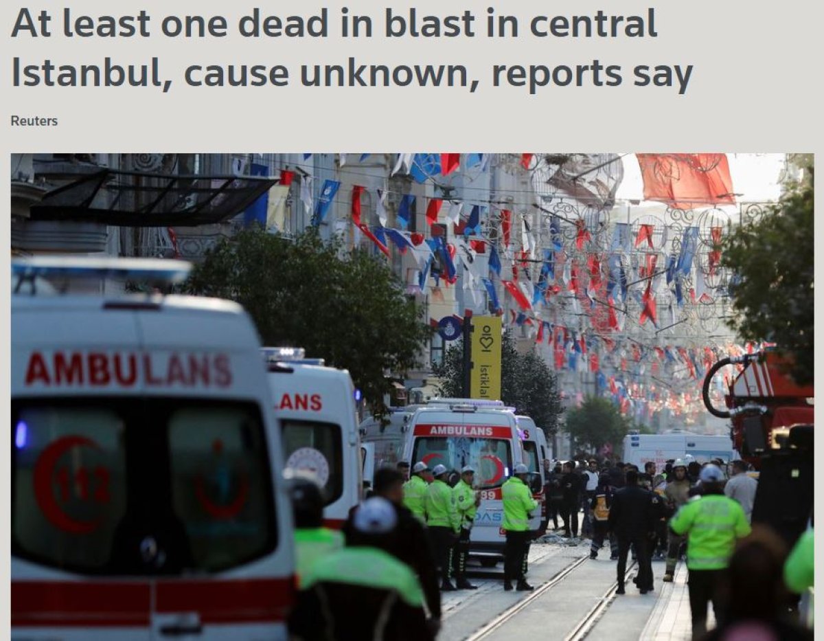 Taksim’deki patlama dünya basınında