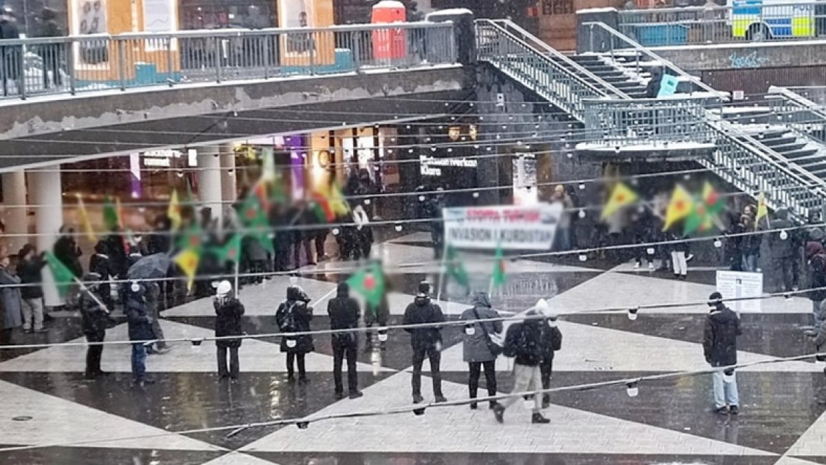 İsveç’te PKK yandaşlarından izinsiz gösteri