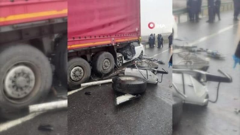 İzmir-İstanbul Otoyolu’nda feci kaza: 2 ölü 2 yaralı