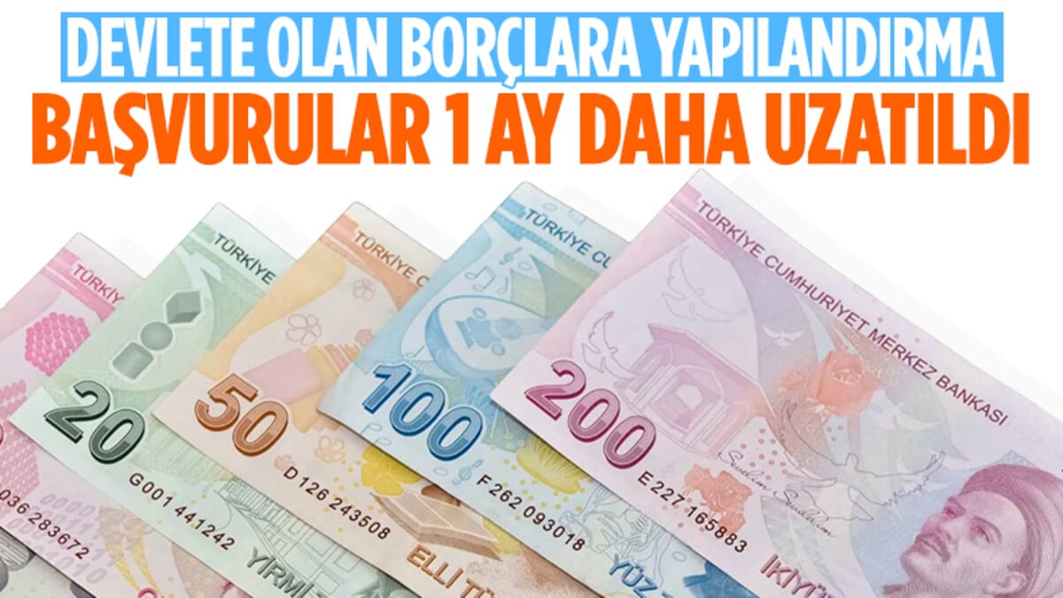 Yapılandırma başvuruları 1 ay uzatıldı