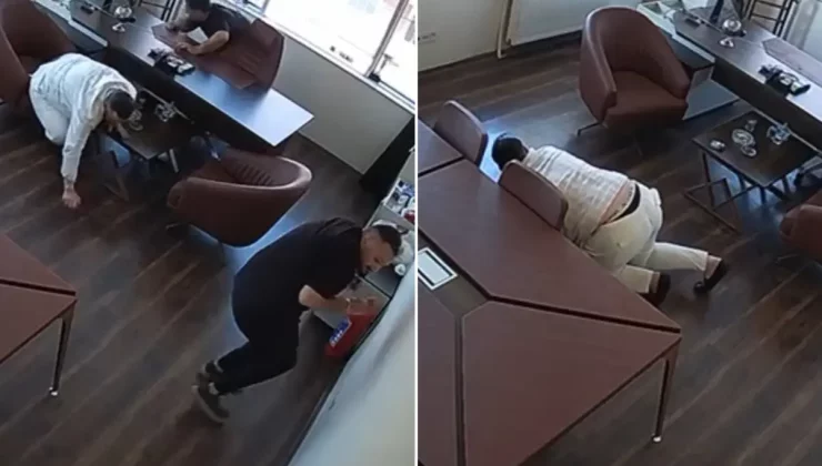 Patron odasına silahlı saldırı! Yere yatarak ölümden kurtuldular