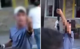 Sokak röportajı sırasında havaya ateş açtı