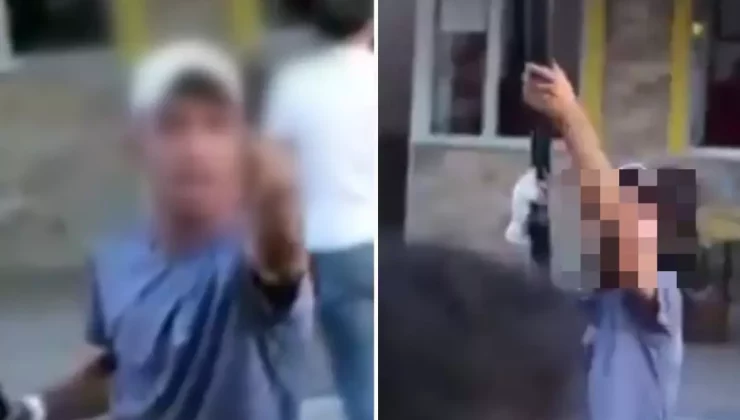 Sokak röportajı sırasında havaya ateş açtı