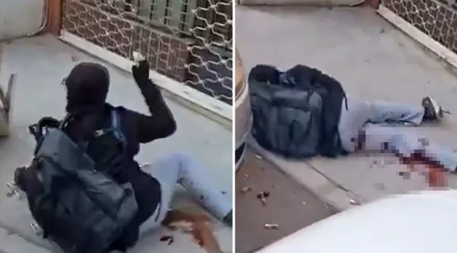 İşte 2 polisimizi şehit eden saldırganın yakalanma anı: Üzerinde bomba var, vur abi vur